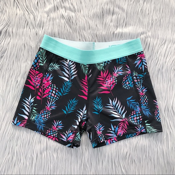 Fitspi Shorts Fitspi Tropical Pineapple Workout Shorts Poshmark